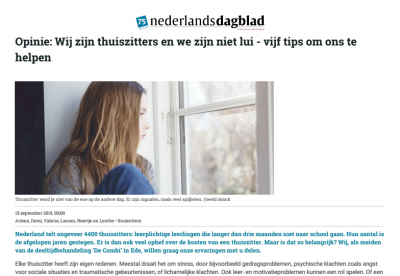 Wij zijn thuiszitters en we zijn niet lui - vijf tips om ons te helpen